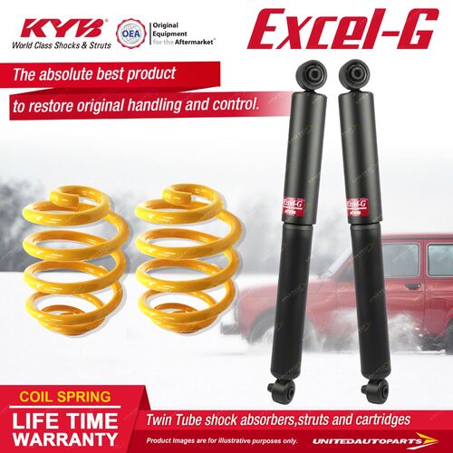 Rear KYB EXCEL-G Shock Absorbers Super Low King Springs for FORD Falcon BF XR8