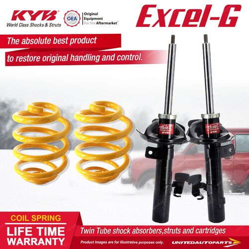 Front KYB EXCEL-G Shock Absorbers Super Low King Springs for FORD Focus LV I4