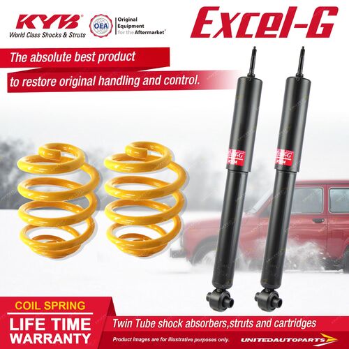 Rear KYB EXCEL-G Shock Absorbers Super Low King Springs for HOLDEN Commodore VZ