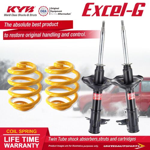 Front KYB EXCEL-G Shocks Super Low King Springs for MITSUBISHI Lancer CE Keyway