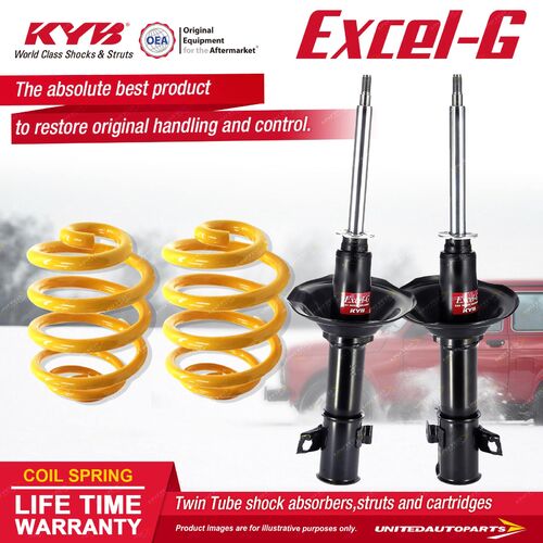 Front KYB EXCEL-G Shock Absorbers Super Low King Springs for SUBARU Impreza GC8