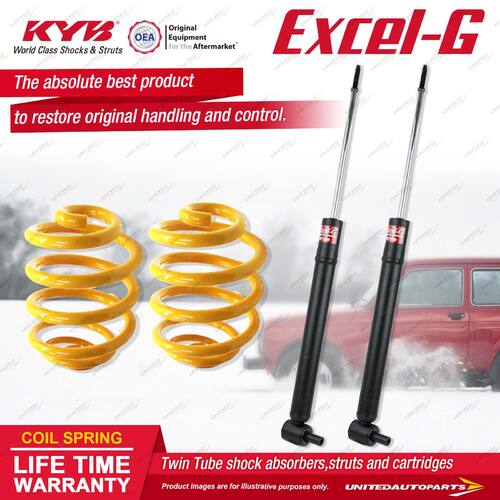 Rear KYB EXCEL-G Shock Absorbers Lowered King Springs for AUDI A4 B5 2.4 V6