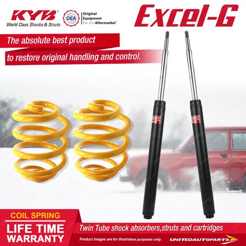 Front KYB EXCEL-G Shock Absorbers Lowered King Springs for BMW 525i E34 Sedan