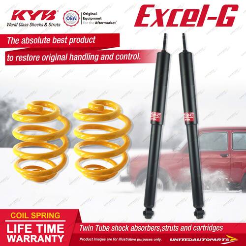 Rear KYB EXCEL-G Shock Absorbers Lowered King Springs for DAEWOO Cielo 2 DOOR