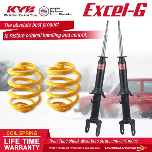 Front KYB EXCEL-G Shock Absorbers Lowered King Springs for FORD Fairlane AU 5.0