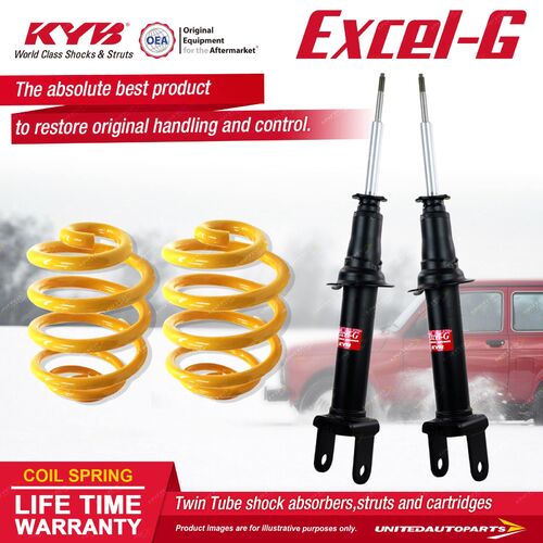 Front KYB EXCEL-G Shock Absorbers Lowered King Springs for FORD Falcon BFII Ute