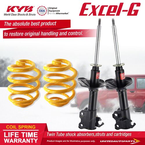 Front KYB EXCEL-G Shock Absorbers Lowered King Springs for HOLDEN Astra LD I4