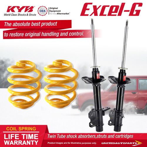 Rear KYB EXCEL-G Shock Absorbers Lowered King Springs for HOLDEN Astra LD I4