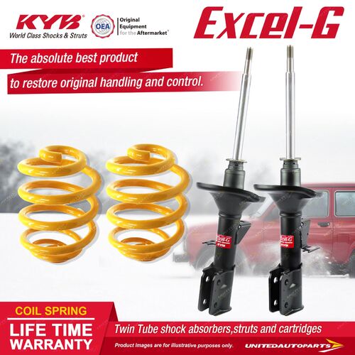 Front KYB EXCEL-G Shock Absorbers Lowered King Springs for Commodore VR VS VT