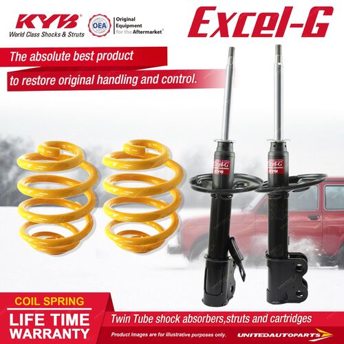 Front KYB EXCEL-G Shock Absorbers Lowered King Springs for HOLDEN Nova LE LF