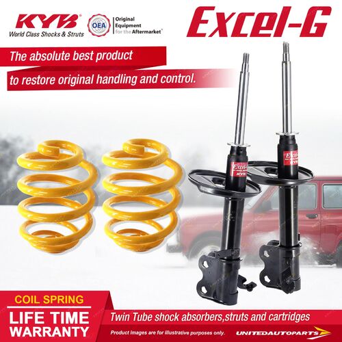 Front KYB EXCEL-G Shock Absorbers Lowered King Springs for HOLDEN Nova LG I4 FWD