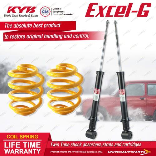 Rear KYB EXCEL-G Shock Absorbers Lowered King Springs for HOLDEN Vectra JR JS