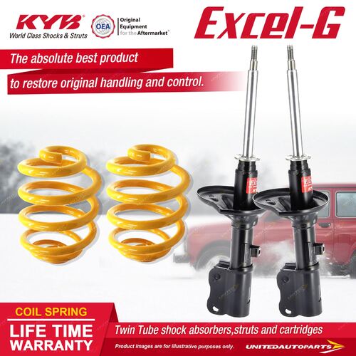 Front KYB EXCEL-G Shock Absorbers Lowered King Springs for HYUNDAI Excel X2 1.5