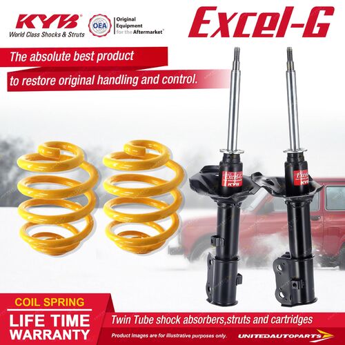 Front KYB EXCEL-G Shock Absorbers Lowered King Springs for HYUNDAI Excel X3