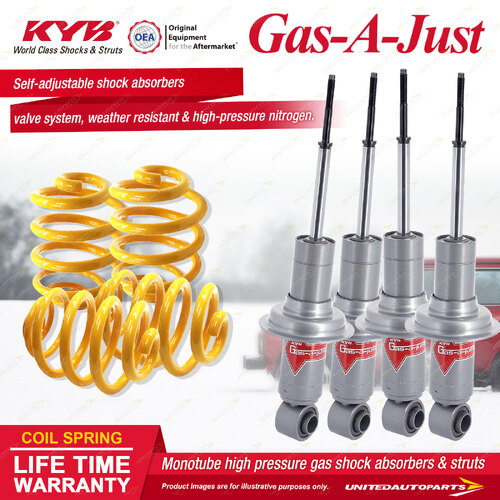 Rear KYB GAS-A-JUST Shock Absorbers Lowered King Springs for JAGUAR XJ6 I II