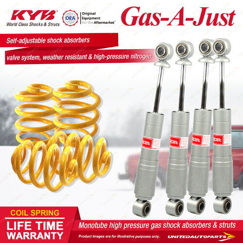 Rear KYB GAS-A-JUST Shock Absorbers Lowered King Springs for JAGUAR XJ6 Series 3