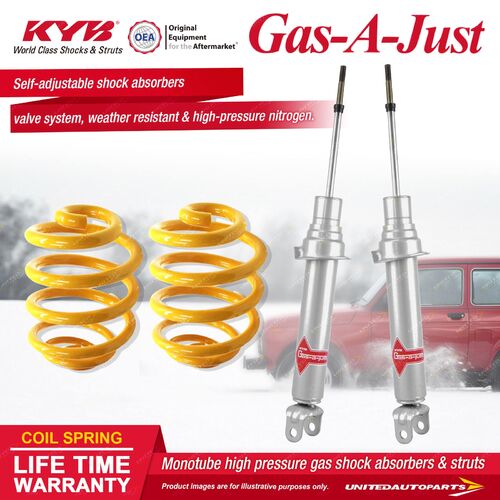 Front KYB GAS-A-JUST Shock Absorbers Lowered King Springs for MAZDA RX-8 1.3 R2