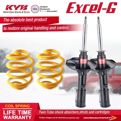 Front KYB EXCEL-G Shock Absorbers Lowered King Spring for MITSUBISHI Magna TR TS