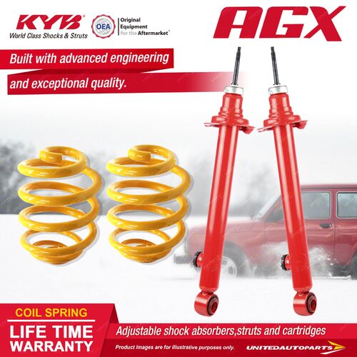 Rear KYB AGX Shock Absorbers Lowered King Springs for NISSAN 200SX S14 2.0 I4