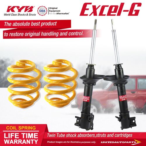 Rear KYB EXCEL-G Shock Absorbers Lowered King Springs for NISSAN Bluebird U13