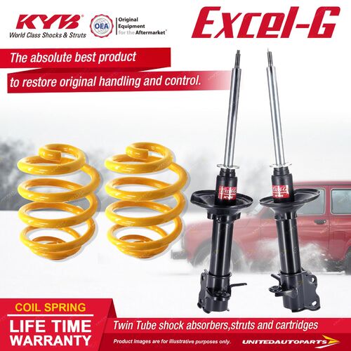 Rear KYB EXCEL-G Shock Absorbers Lowered King Springs for NISSAN Pulsar N14