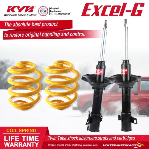 Front KYB EXCEL-G Shock Absorbers Lowered King Springs for SUBARU Forester SF5