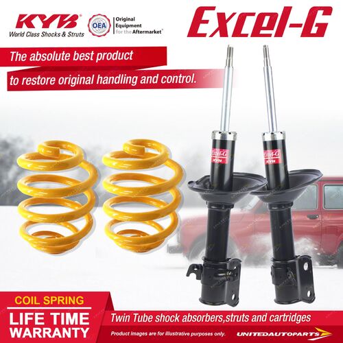 Front KYB EXCEL-G Shock Absorbers Lowered King Springs for Forester SG9 02-05