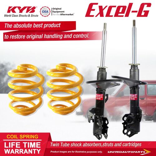 Front KYB EXCEL-G Shock Absorbers Lowered King Springs for Aurion GSV40 Sportivo