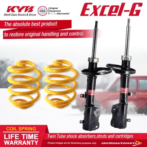 Rear KYB EXCEL-G Shock Absorbers Lowered King Springs for TOYOTA Corolla AE112