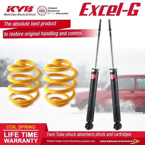 Rear KYB EXCEL-G Shock Absorbers Lowered King Springs for TOYOTA Corolla ZRE182