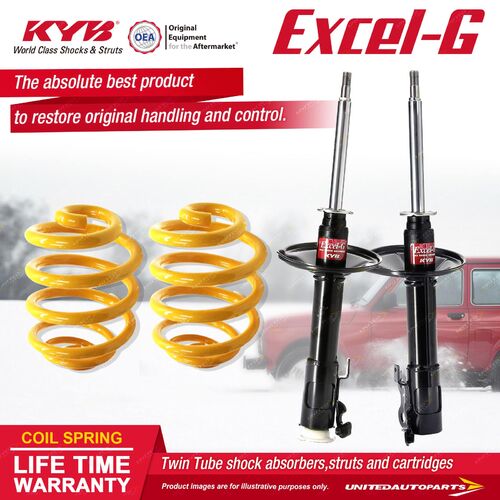 Fr KYB EXCEL-G Shock Absorbers Lowered King Springs for TOYOTA Paseo EL44 EL54