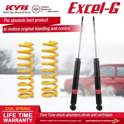 Rear KYB EXCEL-G Shock Absorbers STD King Springs for BMW 316i E36 1.6 I4 RWD