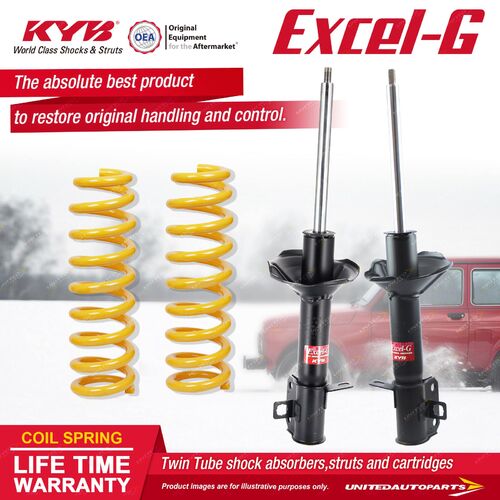 Rear KYB EXCEL-G Shock Absorbers STD King Springs for DAIHATSU Charade G203 1.5