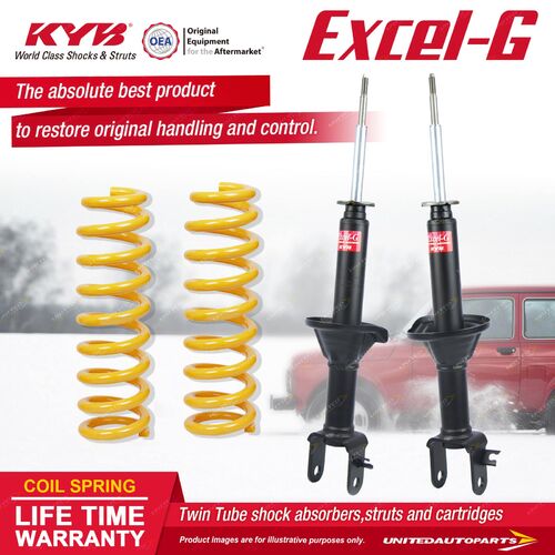 Front KYB EXCEL-G Shock Absorbers STD King Springs for FORD Fairlane NF NL I6