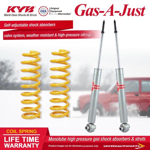 Rear KYB GAS-A-JUST Shock Absorbers STD King Springs for FORD Falcon EA AU Sedan