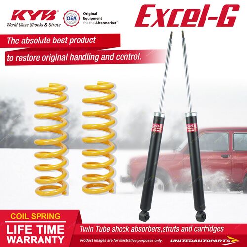 Rear KYB EXCEL-G Shock Absorbers STD King Springs for FORD Focus LR I4 FWD