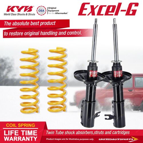 Front KYB EXCEL-G Shock Absorbers STD King Springs for FORD Laser KJ I4 FWD