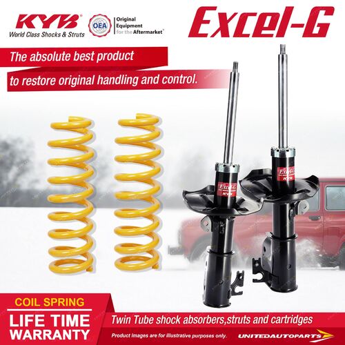 Front KYB EXCEL-G Shock Absorbers STD King Springs for FORD Laser KN KQ I4 FWD