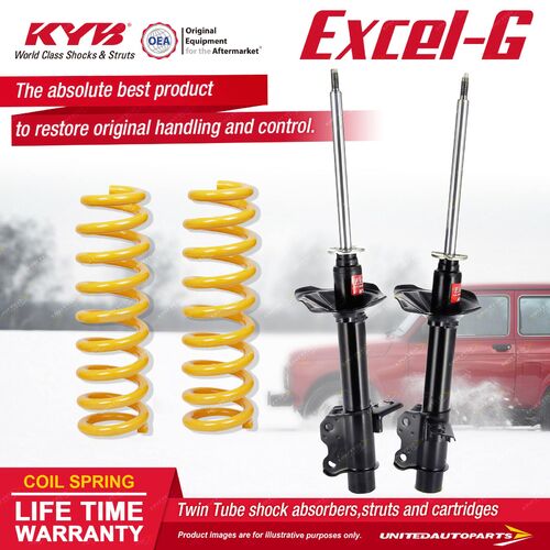 Rear KYB EXCEL-G Shock Absorbers STD King Springs for HOLDEN Astra LD I4 FWD