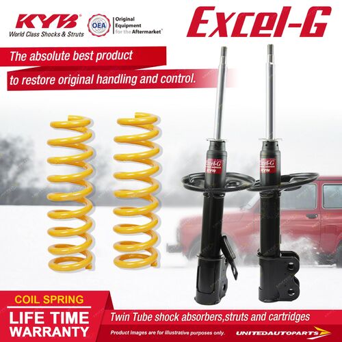 Front KYB EXCEL-G Shock Absorbers STD King Springs for HOLDEN Nova LE LF I4 FWD