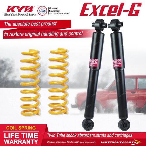 Rear KYB EXCEL-G Shock Absorbers STD King Springs for HYUNDAI Excel X2 1.5 I4