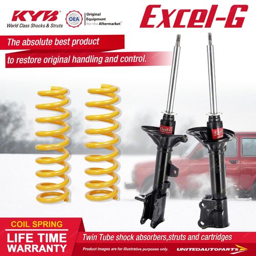 Rear KYB EXCEL-G Shock Absorbers STD King Springs for HYUNDAI Lantra J2 SEDAN