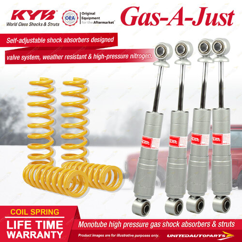 Rear KYB GAS-A-JUST Shock Absorbers STD King Springs for JAGUAR XJ6 Series III