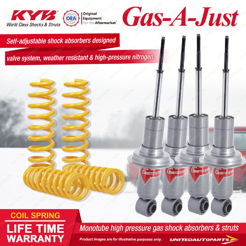 Rear KYB GAS-A-JUST Shock Absorbers STD King Springs for JAGUAR XJS XJ40 3.6 I6