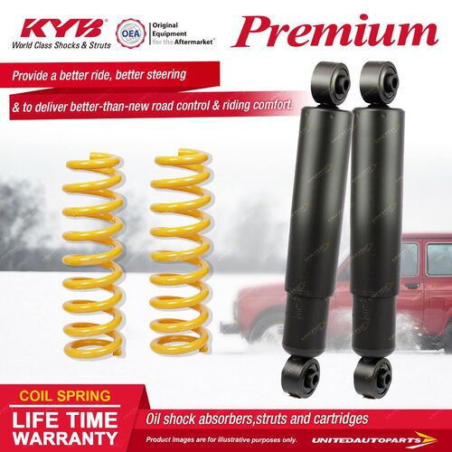 Rear KYB PREMIUM Shock Absorbers STD King Springs for LAND ROVER Discovery II