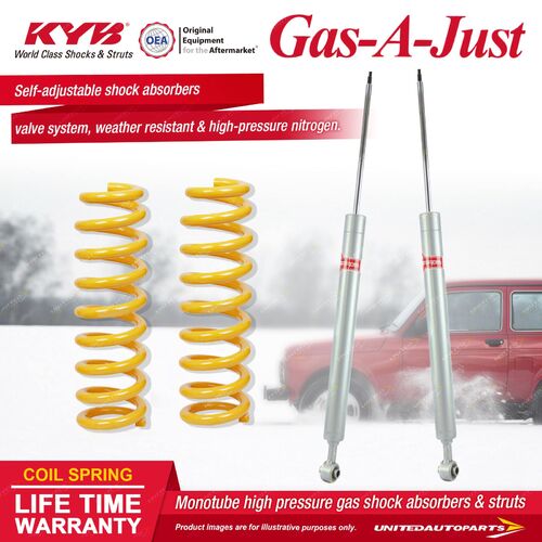 Rear KYB GAS-A-JUST Shock Absorbers STD King Springs for MAZDA 3 BL DIESEL