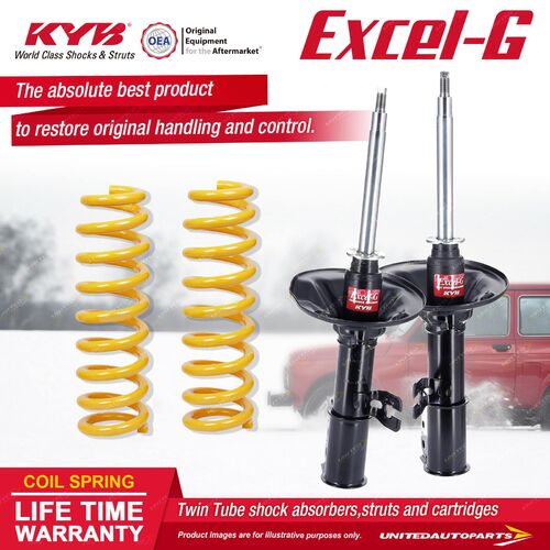 Front KYB EXCEL-G Shock Absorbers STD King Springs for MAZDA MX-6 GD Turbo 87-91