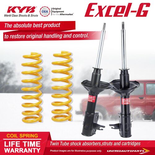 Front KYB EXCEL-G Shock Absorbers STD King Springs for MITSUBISHI Lancer CE