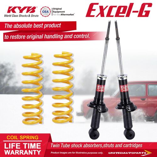 Rear KYB EXCEL-G Shock Absorbers STD King Springs for MITSUBISHI Lancer CJ