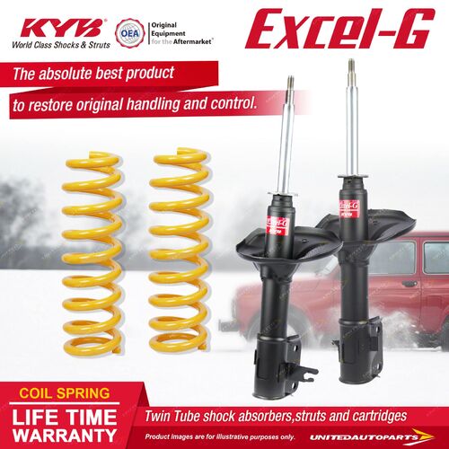 Front KYB EXCEL-G Shock Absorbers STD King Springs for MITSUBISHI Magna TE TF TH